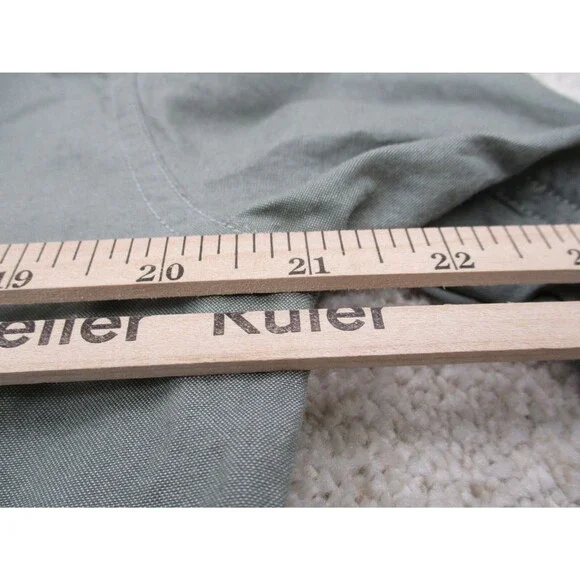 Flylow Shirt Adult Medium M Green Cotton Long Sleeve Casual Button Up Mens - Picture 10 of 11